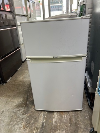 万代店 Haier 85L 2ドア冷蔵庫 JR-N85B 白 2018年製 ハイアール 【公式 
