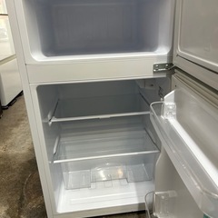 万代店　Haier 85L 2ドア冷蔵庫 JR-N85B 白 2018年製 ハイアールの画像