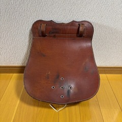 バイク　サイドバッグ本革の画像