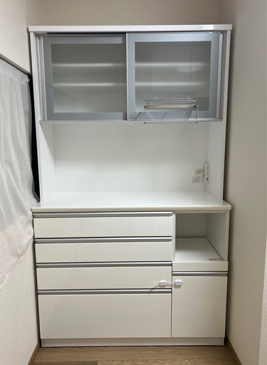 【格安】ニトリ キッチンボード レジューム W120 ホワイト 上下セット