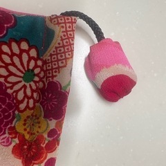 着物生地巾着の画像