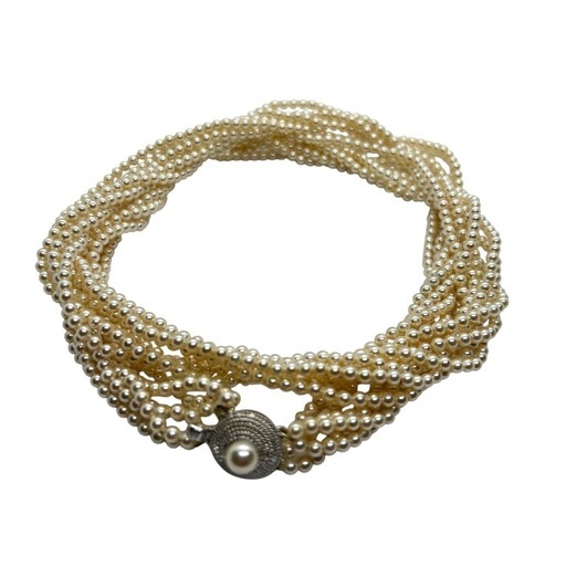 アコヤ真珠　パール　0.3mm ネックレス　3連