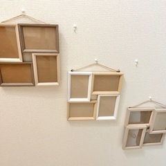 写真立て③【ベージュ系】写真フレーム◇壁掛けの画像