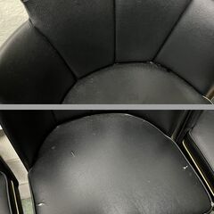 バーチェア 6脚セット 回転 ハイチェア 店舗 飲食店 ブラック 幅42cm×奥行43cm×高さ94cm（座高65cm） の画像