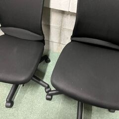 ワークチェア 2脚セット パソコンチェア 事務椅子 昇降 回転 ブラック 幅55cm×奥行55cm×高さ81cm～88cm（座高41cm～48cm） の画像