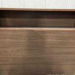 木製 受付カウンター キッチンカウンター 収納棚 オフィス 事務用品 幅120cm×奥行45cm×高さ100cmの画像
