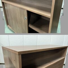 木製 受付カウンター キッチンカウンター 収納棚 オフィス 事務用品 幅120cm×奥行45cm×高さ100cmの画像