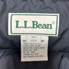 ヴィンテージ L.L.bean ダウンベスト ブラック us4 XXSの画像