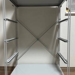 【取引完了】無印良品スチールユニットシェルフ(帆布バスケットなし)の画像
