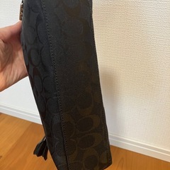 未使用品　コーチ キャンバスシグネチャー ショルダーの画像