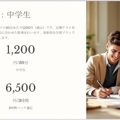 ⭐︎生徒募集⭐︎【勉強がニガテ・嫌いなお子様向け】家庭教師としてサポートいたします！の画像