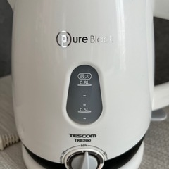 【TESCOM テスコム】電気ケトル TKE200 温度調節機能ありの画像