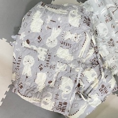 保育園　お昼寝　掛け布団　枕セット 動物柄 グレー　※敷布団以外は新品未使用の画像