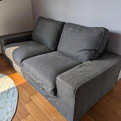 IKEA　ソファー　三人掛け　美品　ｼｰｳﾞｨｯｸ　オットマン付き　の画像