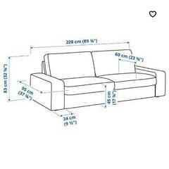 IKEA　ソファー　三人掛け　美品　ｼｰｳﾞｨｯｸ　オットマン付き　の画像