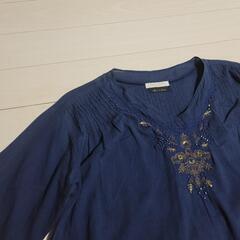 chocol raffine robe ネイビー　五分丈　トップスの画像