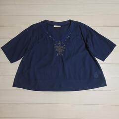 chocol raffine robe ネイビー　五分丈　トップスの画像