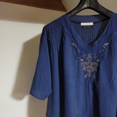 chocol raffine robe ネイビー　五分丈　トップスの画像