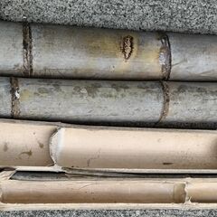 ◆ バーべキュー・焼却用装置（ドラム缶半分）＋孟宗竹の画像