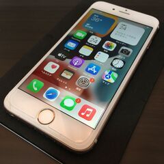 動作品　iphone 6s　64GB　ローズゴールド　SIMフリー　充電71％の画像