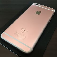 動作品　iphone 6s　64GB　ローズゴールド　SIMフリー　充電71％の画像
