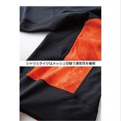 寅壱　2枚セット 5987-617　新品 クルーネック インナー シャツ クロ オレンジ の画像