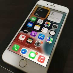 動作品　iphone 6s　64GB　ゴールド　SIMフリー　充電82％の画像