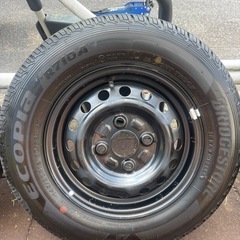 新車外し　ダイハツ　アトレー ハイゼット　トラック　145/80-12 鉄チン　４本セットの画像