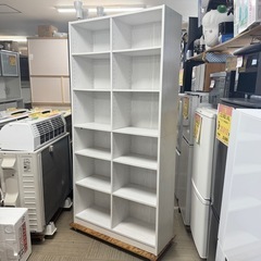 【超美品‼️】定価13,707円♪ コーナン 88cm幅オープンラック 本棚 書棚 多目的棚 ブックシェルフ 収納家具 木目調ホワイト♪の画像