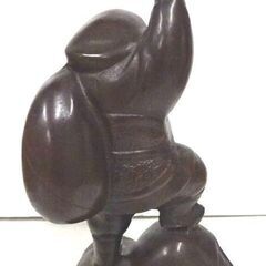 M0051 七福神 大黒天 置物 銅製 高さ39cm 縁起物 工芸品 和物 中古品の画像