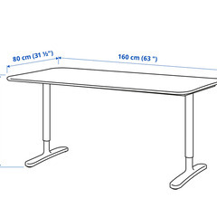 【さらにさらにお値下げ】【IKEA】BEKANT ベカント パソコンデスク 昇降なし 160x80の画像