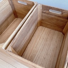 ニトリ木製収納ボックス3個SETの画像