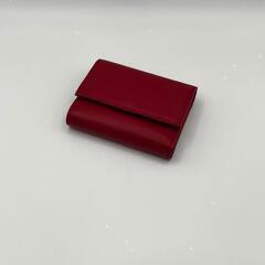 【財布】三つ折り財布　BUSINESS LEATHER FACTORY レッドの画像