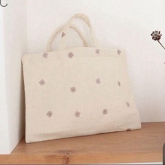 新品　くま柄　レッスンバック　シューズバッグ　トートバッグの画像