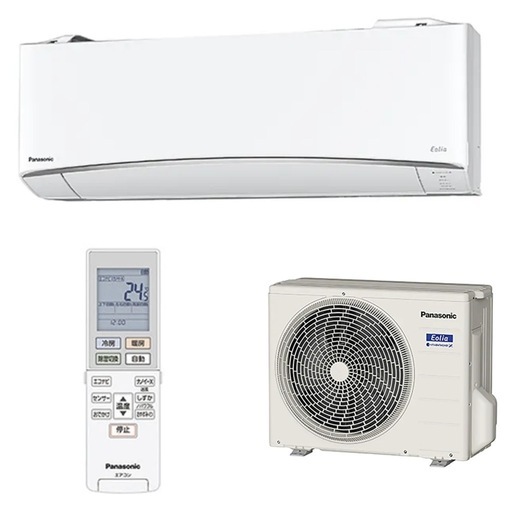【超美品‼️】定価12万♪ パナソニック 2018年製 6畳用エアコン エオリア フィルター自動お掃除 ナノイーX エコナビ搭載 100V/2.2kw