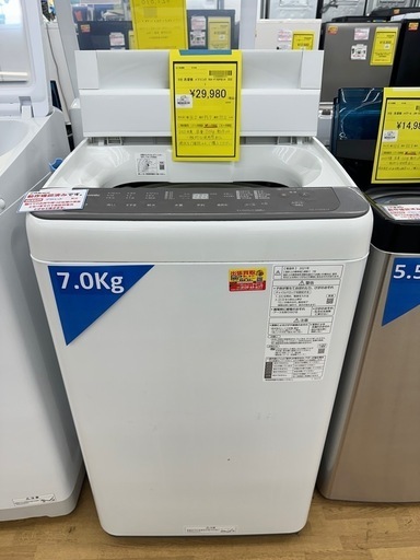 【ドリーム川西店御来店限定】パナソニック　7.0kg 洗濯機　NA-F70PB14  2021年製／クリーニング済み 【2125560000021911】