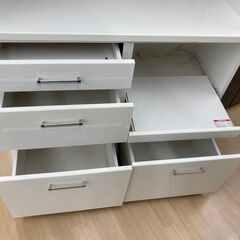 ★ジモティ割引あり★【リユースのサカイ野々市店】キッチンボード　ニトリ　白　 104.5(幅)×39.5(奥行き)×180(高さ)cm ※クリーニング済みの画像