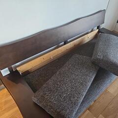 美品  ローソファー アカツキ（3人掛け）幅187cm × 奥行79cm × 高さ68cm（座面まで約34cm/床下11cm）　の画像