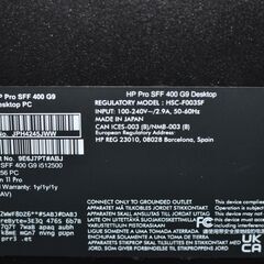 中古良品 HP Pro SFF 400 G9 デスクトップPC/Win11+office/core i5-12500/爆速SSD256GB/メモリ16GB/DVDマルチ搭載/日本製の画像