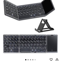 新型Bluetooth キーボード 折りたたみ ワイヤレス タッチパッド搭載 日本語配列 かな入力 3台デイバイス登録 ワンタッチ切替接続 Windows Mac iOS 対応 Type-C充電式 ブルートゥース キーボード iPad ノートPC パソコン タブレット スマホ用 日本語説明書付の画像
