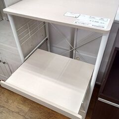 ★リユースのサカイ水戸店★  レンジ台 白 H100.5×D47×W60 クリーニング済み MT5296の画像
