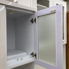 ★ジモティ割引あり★【リユースのサカイ野々市店】食器棚　白　 90(幅)×49(奥行き)×184(高さ)cm ※クリーニング済みの画像