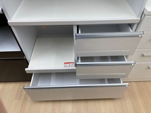 ★ジモティ割引あり★【リユースのサカイ野々市店】A-126食器棚　白　 90(幅)×49(奥行き)×184(高さ)cm ※クリーニング