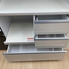 ★ジモティ割引あり★【リユースのサカイ野々市店】食器棚　白　 90(幅)×49(奥行き)×184(高さ)cm ※クリーニング済みの画像