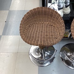 🪑春日市🪑ラタン調カウンターチェア🪑ラタン調🪑カウンター🪑アジアン🪑オシャレ🪑定価9,980円🪑No1921の画像