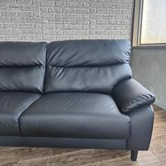 ジモティー見た！で5％OFF！【3人掛けソファ】合皮 ニトリの画像