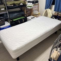 【比較的美品】無印　脚付きマットレス　シングル　ポケットコイルの画像