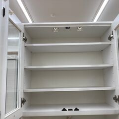 ★ジモティ割引あり★【リユースのサカイ野々市店】レンジボード　ホワイト 76(幅)×45(奥行き)×212(高さ)cm ※クリーニング済みの画像