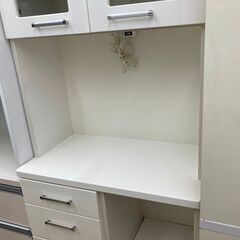 ★ジモティ割引あり★【リユースのサカイ野々市店】レンジボード　ホワイト 76(幅)×45(奥行き)×212(高さ)cm ※クリーニング済みの画像