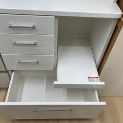 ★ジモティ割引あり★【リユースのサカイ野々市店】レンジボード　ホワイト 76(幅)×45(奥行き)×212(高さ)cm ※クリーニング済みの画像